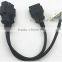 OBDII Splitter Y Cable,J1962 Male Connector to 2pcs J1962 Female Connector,1ft