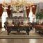 Royal French Palace Wooden Carved Single Sofa With Three Seat Sofa Set For Luxurious Villa (MOQ=1 Set)