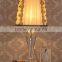 Luxury European style crystal table lamp with white color lace lampshade