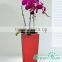Ourdoor plastic planters with self watering system and water level indicator