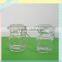 4pcs round glass canister with stainless steel casing
