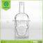 custom glass skulll wine bottle