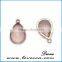 Purple decorative clear facted teardrop glass stone pendant with gold plated frame