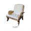 Antique furniture European style chair with white velvet