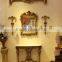 MW-0011-01 Antique gold and silver hanging wall candle holder with metal