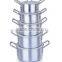 Hot sale different handle cookware set satin aluminum pot