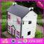 2016 Hot Item kids wooden small toy house, top fashion baby wooden small toy house W06A154