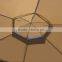 Garden Sand Double Roof Hexagon Patio Gazebo with Netting