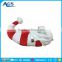 christmas plush toy fish shape shoes toy with red and white stripes
