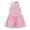 Children Girls Pretty Lace Collar Cotton Seersucker Dress HSD8069