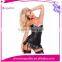 Hot Sexy Black Leather Waist Training Waist Trainer Dress