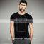 2016 wholesale 100% cotton black men's t-shirt with printing