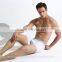High waist dye yarn Europe size plain white cotton men's underwear boxer shorts