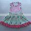 Remake children girls fashion party dress summer sleeveless kids cotton clothes one pcs ruffle outfit