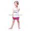 Mermaid Outfit white top and hot pink shorts set