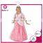Attractive design blue princess costume with flower beautiful princess costume for kids simple design dress