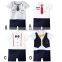summer short sleeve flat angle baby romper with necktie
