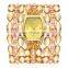 2017 New Arrival Fashion Gold 3 Rolls Chains Women Bracelet Watch Fancy Landies Watches