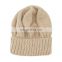 Qianzun plain striped blank beanie 100 acrylic