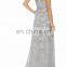 Wholesale 2015 latest evening gown designs Printed silk chiffon ladies long evening party wear gown dress