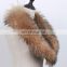 Fluffy natural raccoon fur shawl collar hand made custom wholesale