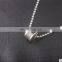 Fashion Lover's Cylindrical Shape Pendant Necklace Stainless Steel Titanium Black Trendy predant men women zirconia jewelry