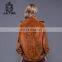 Winter Double-Breasted Leather Double Face Lamb Shearing Sheep Fur Woman Jacket