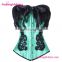Elagant Lace Corset Green Overbust Sexy Lady Bustier Lingerie