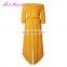 Free Shipping Women Sexy Overbust Lotus Leaf Side Long Sleeve Off - Shoulder Dress