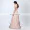 Size Available Elegant Pink Scoop Capped Bow Zipper Floor-length Formal Party Evening Dresses