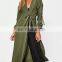 Hotsales Nice Army Green Fashion Pant Design Coat for Ladies Long Style Coats Parka