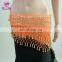 Top level new products wholesale indian chiffon gold sequins belly dance hip scarf with bells Y-2055