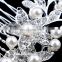 Hot Ladies Silver Rhinestone Bridal Wedding Flower Pearls Crystal Hair Clip Comb Jewelry