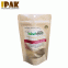 Custom Design Stand Up Kraft Paper Food Packaging Pouch with window