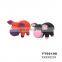 Pink pig interactive dog toy pet latex toy with squeaker