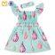 Baby Girls Flower Deer Beautiful Children Summer Clothes Cheap Baby Frock Design Kids Girls Party Dresses