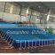 PVC rectangular inflatable metal frame pool, steel swimming pool for water pool slides