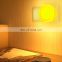Round hotel bedroom boundary indoor remote control led night light flat panel wall light wireless light