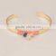 CWB662001 Online jewelry handmade bracelets fashion expandable stainless steel wire bangle with charm