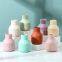 China Hand Made Small Cyan Red Light Yellow Ceramic Flower Vase For Bedroom And Hotel