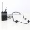 Hot sell mini plastic microphone dual channel UHF collar wireless microphone for karaoke