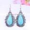 wholesale fashion vintage resin acrylic kallaite tear style light weight gold earring stud findings
