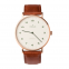 Stainless Steel Ultrathin Fashion Women Watches Man Genuine Leather Quartz Watch