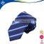 100% Polyester striped neck tie with customized logo