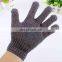 Unique Charcoal Bamboo Shower Body Scrubber Glove Natural Fiber Carbonized Bamboo Bath Gloves Exfoliating Gloves