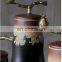 Classical fambe decorative porcelain ceramic storage jar with copper lid