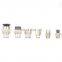 4 6 8 10 12 14 16mm PC Thread Through One Touch Type Air Tube Nickel Plated Brass Pneumatic Fitting