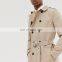 High quality brand long khaki double breasted trench coat men with belt