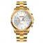New Design SKMEI 1324 Luxury Gold 3ATM Water Resistant Stainless Steel Quartz Smart Wrist Watch