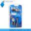 D316L blister pack triple blade ABS rubber handle men razor